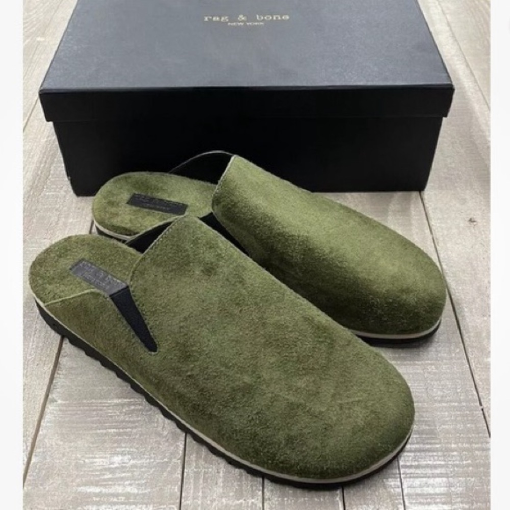 NIB $325 Rag & Bone Men’s Ansley Slide in Olive green